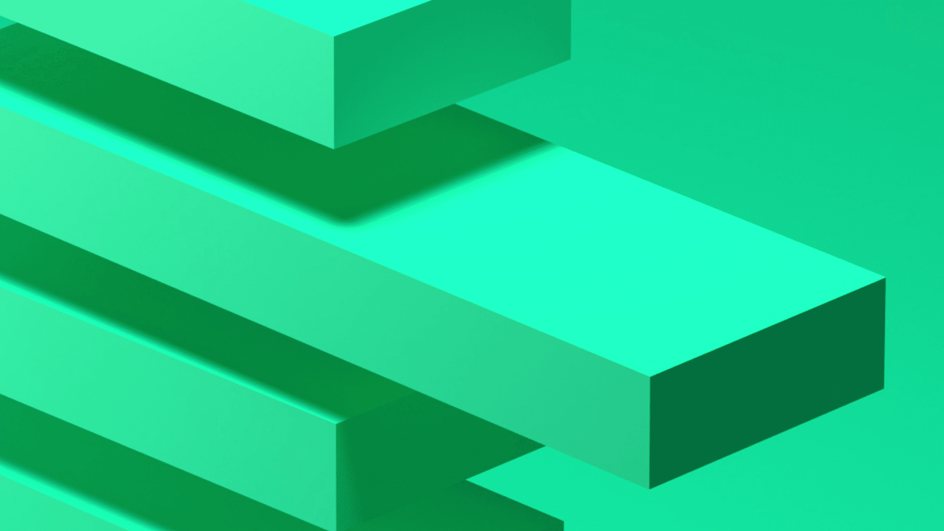 Three green rectangular blocks.