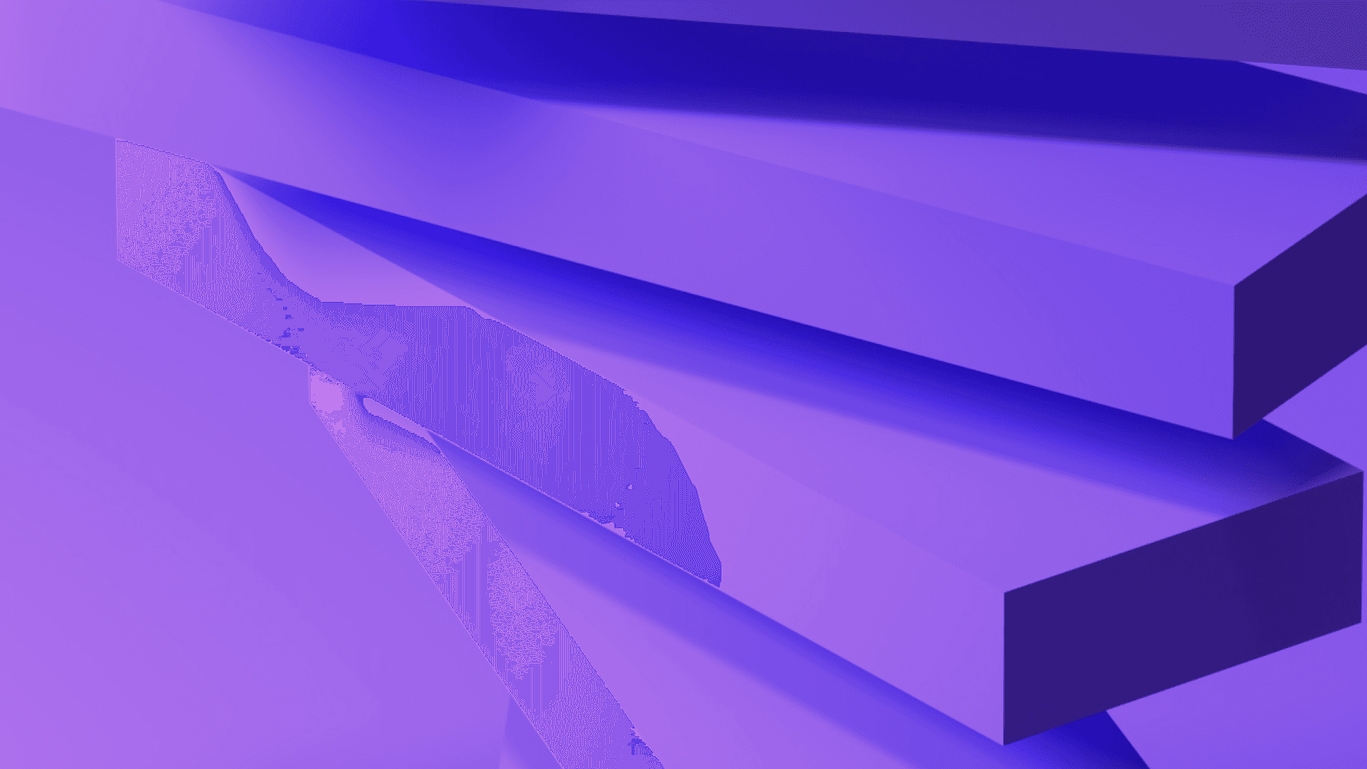 Four purple blocks stacked like stairs.