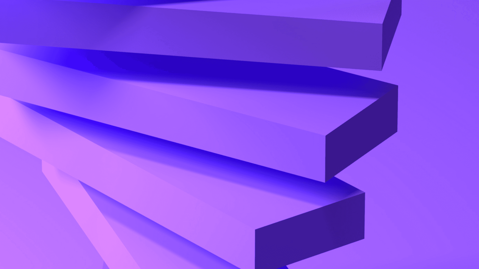 Four purple blocks layered like a staircase.
