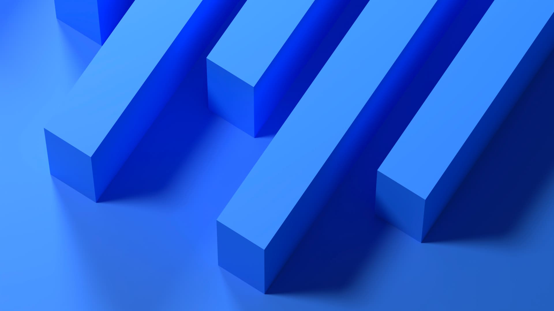 Digital generated image of slabs placed side by side, in a blue hue