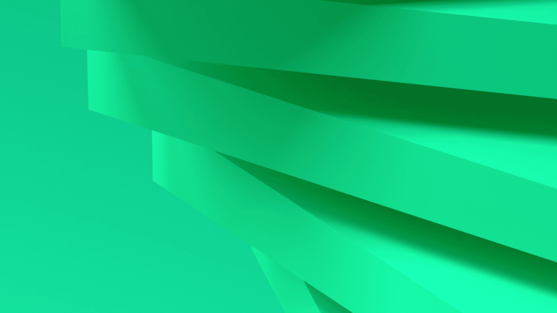 Four green blocks stacked up