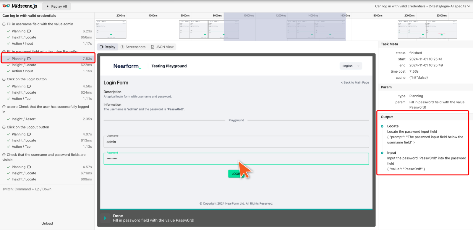 Midscene.js testing platform