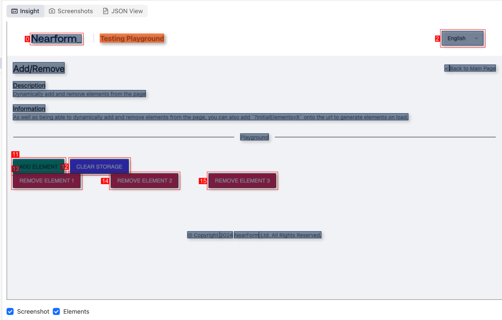 Midscene.js Nearform testing playground example two