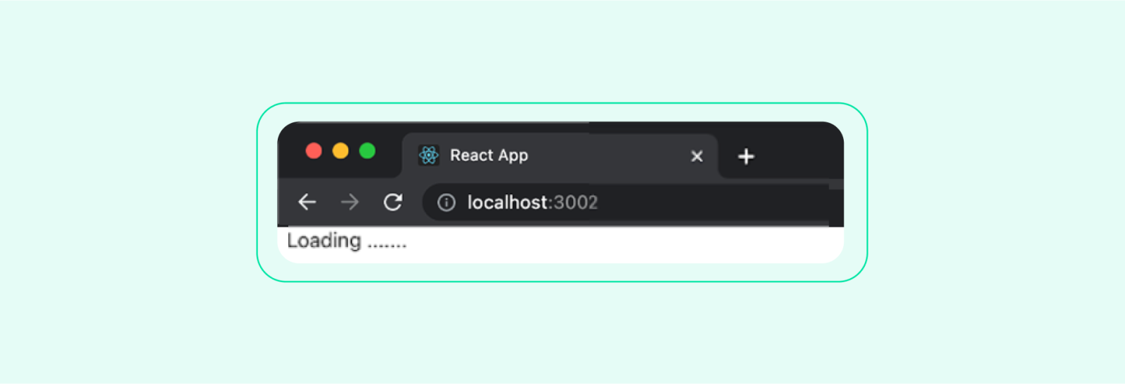 The loading component of a React app.