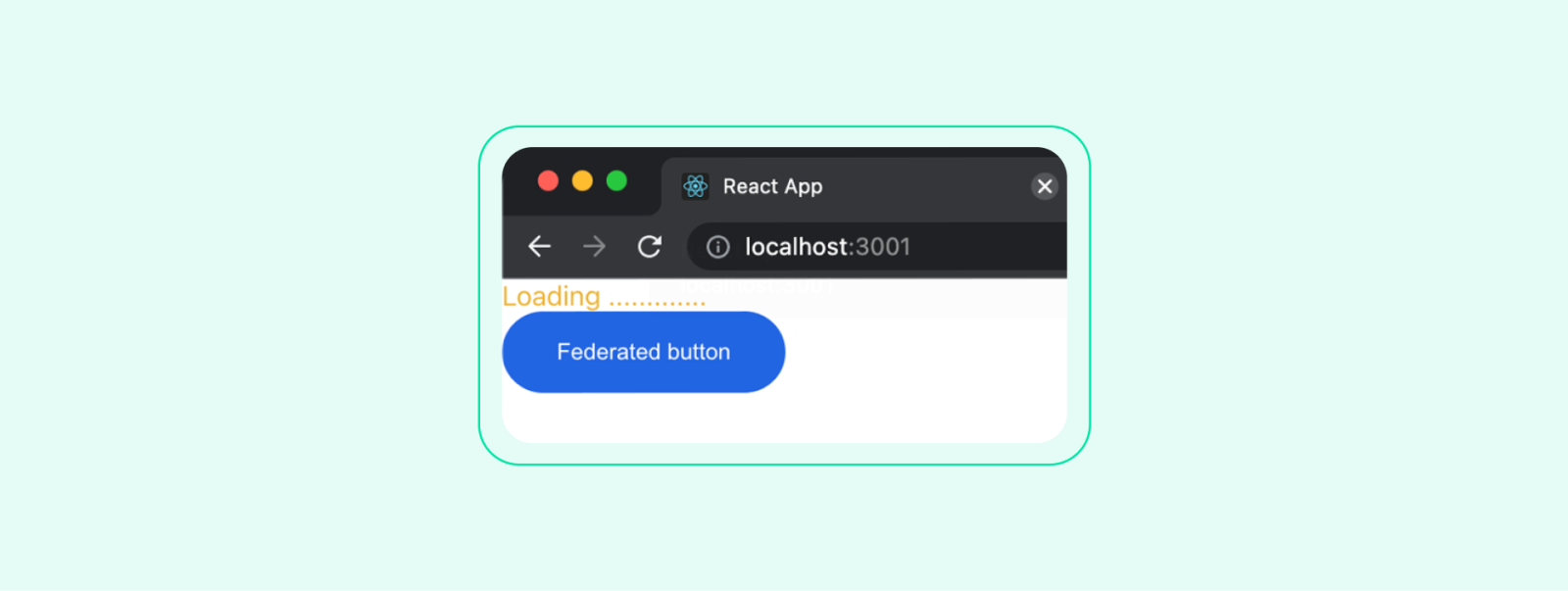 Loading a federated button in a React app.