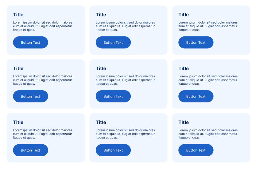 Nine design system card examples 