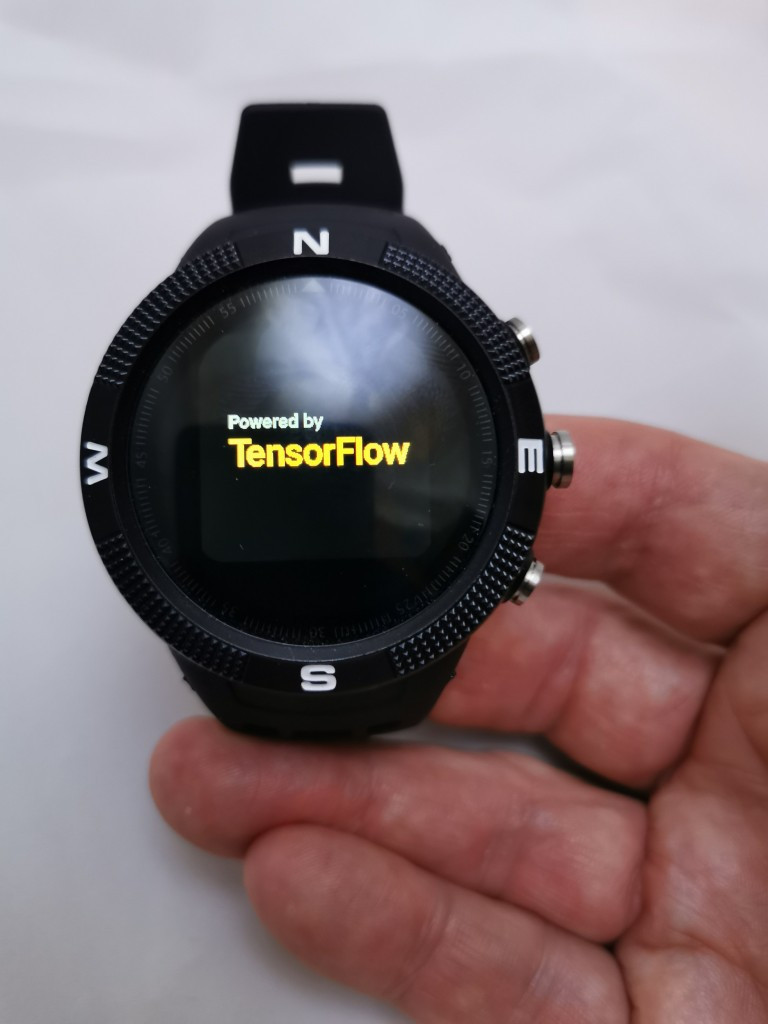 top view of bangle.js hackable smartwatch