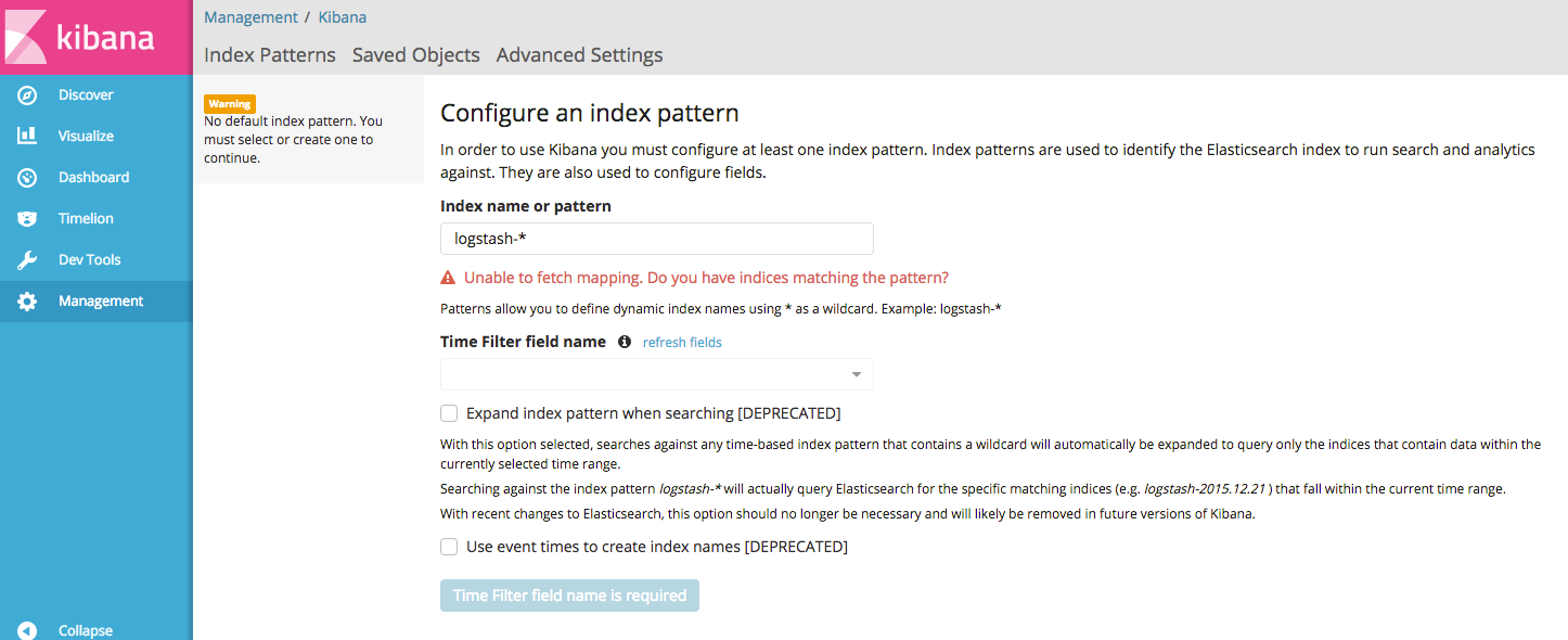 Node.js performance monitoring: Kibana installation