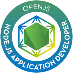 OpenJS Node.js application developer certification logo