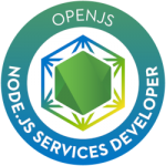 OpenJS Node.js services developer certification logo