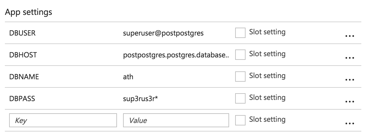 env variables