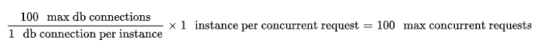 concurrent connections with cloud functions math problem