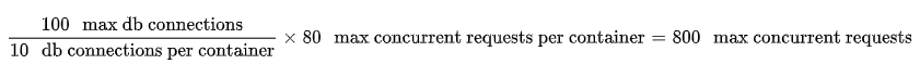 concurrent connections with cloud run math problem