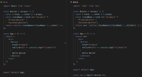 ESX to JSX comparison